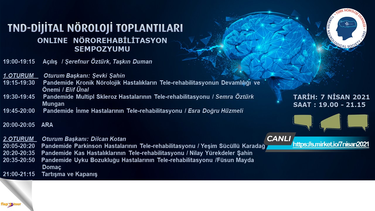 Türk Nöroloji Derneği Tnd Dİjİtal NÖrolojİ Toplantilari Online Nörorehabilitasyon Sempozyumu 1866